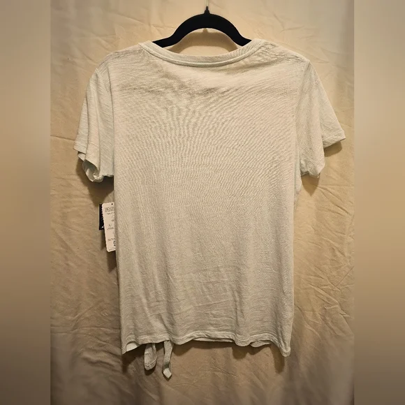 NWT Eddie Bauer Gatecheck Tie Front Top - Pale Blue - Picture 2 of 6